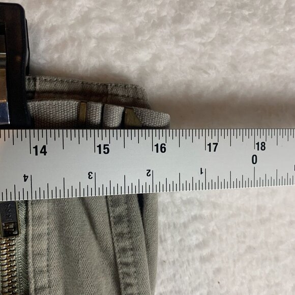 Da-Nang Pants Women's Small Olive Green Floral Embroidery Mid-Rise Straight 9700 - Picture 4 of 16